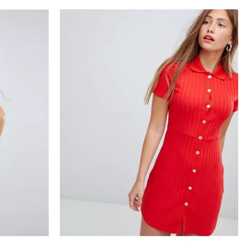 Bershka red dress